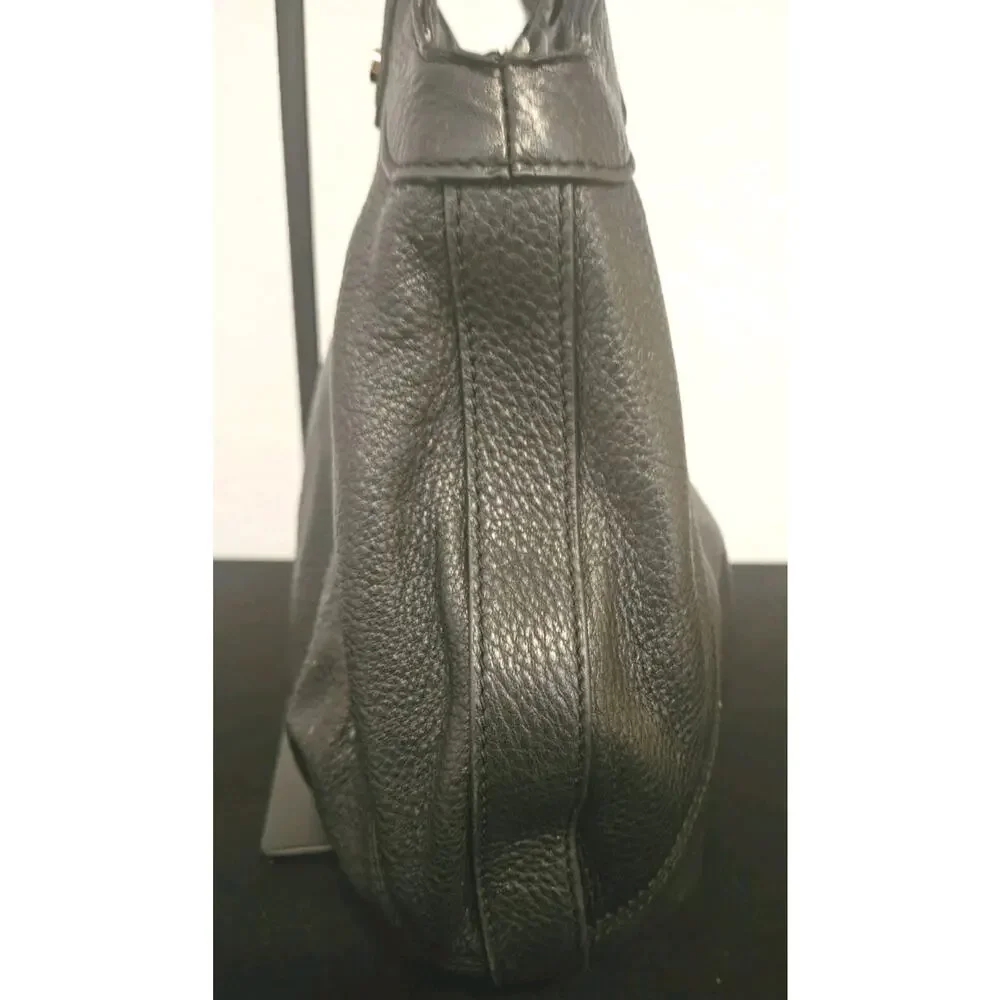 Tory Burch DAKOTA Black Leather Hobo/Shoulder Bag 16x13x3 *READ - Picture 8 of 16